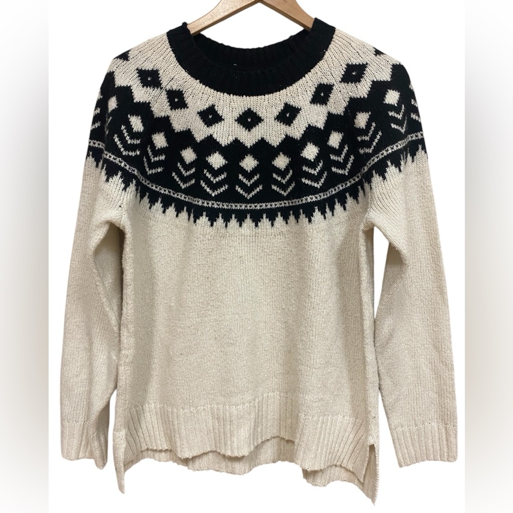 Sugar & Jade Fair Isle Girls Sweater Size XXL Blk/ivory